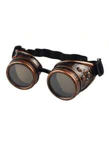 1 件，蒸汽朋克护目镜 - 复古圆形塑料眼镜，适合角色扮演和万圣节服装配饰 - 彩色 - 查看 13