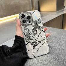 Funda para teléfono (1 unidad) Compatible con todos los modelos 16/15/14/13/12/11 (incluidos 13/14 Pro/15 Plus/16 Pro). Este nuevo y brillante modelo cuenta con tecnología IMD Laser, protector de lente de alta calidad y un diseño híbrido de alta calidad, resistente a los golpes. - Blanco - Ver 2