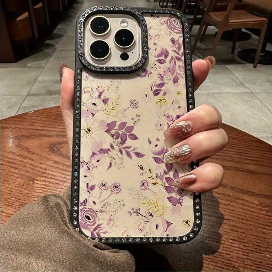 Funda para teléfono 1PC Teléfono Bling de doble cara, parte trasera dura suave a prueba de golpes, multicapa, TPU+PC, compatible 16/15/14/13/12/11 Pro/Plus - Negro - Ver 1