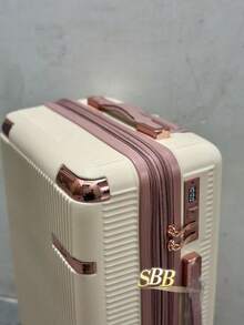 High Quality Carry-On Suitcase, 4 Double Wheels, 360 Degree Rotation, 9kg - Beige - View 5