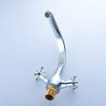 YUNRUX Retro Faucet Two-Handle Mixer Washbasin Faucet Kitchen Bathroom Mixer Tap Washbasin Faucet Two-Handle Sink Mixer Tap - Silver - View 6