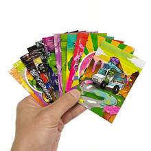 100个7*10厘米香料粉袋婚礼派对防水收纳防臭聚酯薄膜袋礼品袋卡通设计可重复使用拉链密封袋塑料包装袋