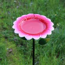 1pc 7.8*28.3 Inch Unique Lotus Design Bird Feeder, Practical And Decorative For Garden, Patio, Lawn Bird Bath, Ideal For Gardening Enthusiasts & Bird Watchers