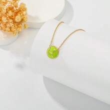 Sports Pendant Necklace For Women Girls Mom Holiday Gift Trending Now Daily Pick Team Game Day Jewelry Softball Soccer Basketball Football Baseball Pickleball Outfit Upgrade - 金色 - 查看 7