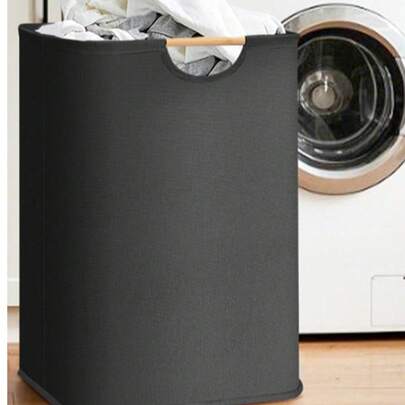 1 件大/小号亚麻脏衣篮，可折叠手柄家用脏衣篮，适用于卧室/浴室，脏衣服收纳篮，多用途洗衣工具脏衣篮，适用于 T 恤、衬衫、杂物