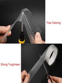 1 件 3D 碳纤维膜汽车贴纸，自行车防滑标记贴纸，DIY 贴片保护条，适用于汽车门入口踏板和侧视镜，整车均可，防刮、防水、耐用、易于安装，适用于酒店、餐厅、办公室、商业用途