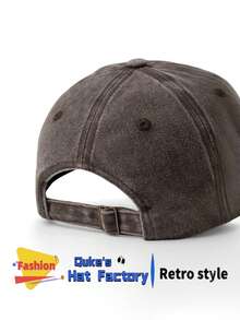 1pc DTMF Puerto Rico Printed Washed Baseball Cap, Classic Casual Retro Soft Sweatband Adjustable Size, Versatile For Outdoor Sports, Daily Wear, Party, Suitable For Both Men And Women, Perfect Gift For Family And Friends - A - View 2