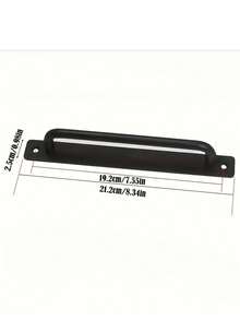 4pcs Black Aluminum Alloy Sliding Door Handles With Backplates, Maintenance-Free Hardware, Suitable For Barn Doors, Wardrobes, Hotels, Indoor Bathrooms And Entrances - Rust-Resistant Door Handles - Multicolor - View 14