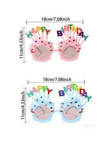 1 套派对道具 - 眼镜、趣味蛋糕和引言主题派对眼镜，适合拍照、派对、聚会、搞笑自拍道具、生日太阳镜 - 粉色 - 查看 14