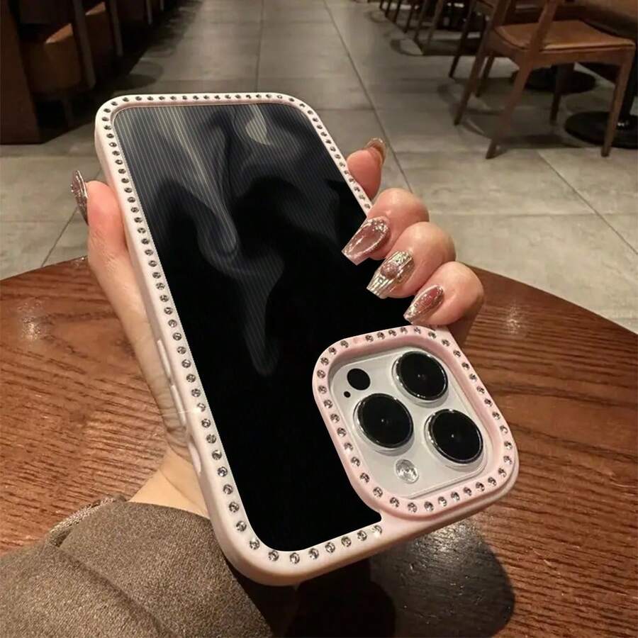 Funda para teléfono 1PC Teléfono Bling de Doble Cara, Parte Trasera Dura Suave a Prueba de Golpes, Multicapa, TPU + PC, Compatible con 16/15/14/13/12/11 Pro/Plus - Rosa - Ver 1