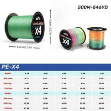 1 pieza Línea de pesca de 4 hebras de PE (polietileno), con una resistencia a la tracción de 16-88 lbs, apta para pesca de carpa, pesca de mar y pesca de hielo, también adecuada para redes de pesca, volar cometas, un regalo perfecto para entusiastas de la pesca