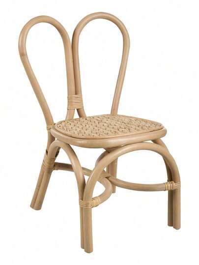 Beliani Kinderstuhl Rattan naturfarben DESIMI