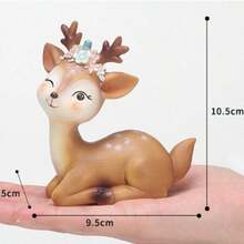 Kuchendeckel Geburtstagsfeier Vinyl Hirsch Ornament Schönes Waldthema Prinzessin Happy Zubehör Kuchen Dessert Dekorieren Tiergeschenke - Verschiedenfarbig - Übersicht 4