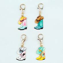 12pcs/24pcs Western Cowboy Hat & Boot Alloy Keychains ,Western-Themed Gifts For Birthday, Friendship, Party Favors, Bag Charms,Mini Keychain For Men And Women. Bag Accessories Lanyards With Id Holder Car Accessories