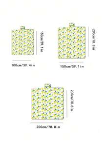 1 件大号加厚防沙防水垫、野餐毯、户外防水可折叠野餐垫、便携式野营垫，适合家人、朋友露营野餐（39.3 * 59 英寸） - 彩色 - 查看 8