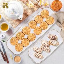 4 Pack Clear Plastic Serving Trays - 10 By 5. 5 In Heavy Duty Rectangular Platters For Party,  Food,  And Desserts