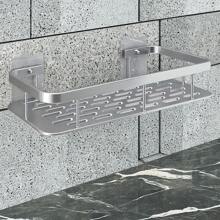 Kit 2 Silver Gold Shampoo Holder Bathroom Shelf Organizer With Adhesive