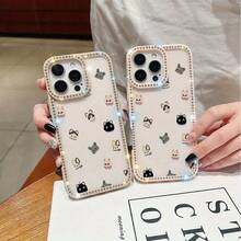 Funda para teléfono 1PC Teléfono Bling de Doble Cara, Parte Trasera Dura Suave a Prueba de Golpes, Multicapa, TPU + PC, Compatible con 16/15/14/13/12/11 Pro/Plus - Rosa - Ver 5