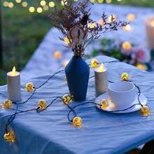 Solar Moroccan Ball String Lights, Outdoor String Lights With 8 Modes, Decorative String Lights For Patio Grass And Terrace