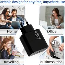 45W Super Fast Charger And 1.5M Cable,Type C Wall Power USB C Charger PPS/PD Fast Charging Block For Galaxy S25/S24 Ultra/S24/S24+/S23 Ultra/S23/S23+/S22/S22 Ultra/S22+,For IPhone 17 16 Series Type-C Compact Adapter - EU C Type Plug(220-240V) - View 6