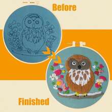 Culberta Embroidery Kit Mini For Adults &Amp; Kids, Hot-Air Balloon Cross Stitch Beginner Craft Set With HD Video Tutorials, Handmade DIY Art Supplies For Gifts - Pattern1 - View 2