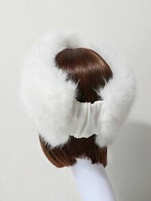 1pc Faux Rabbit Fur, Unique Design, Multi-Wear, Warm, Hat & Wrist Warmer, Thick, Fashionable, Versatile, Suitable For Home, Outdoor, Party, Hiking, Travel