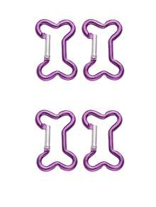 4pcs Aluminum Snap Hook Carabiner Bone Shaped Ring Key Chain Clip Keychain Hiking Camp Outdoor Hooks,Colorful Outdoor Keychain,Bone -Shaped Aluminum Carabiners, Heavy Duty Spring Hook Keychain Clips, Lightweight & Mixed Colors, Ideal For Camping, Fishing, Pet Leashes, And Securing Indoor/Outdoor Gear, Camping Accessories