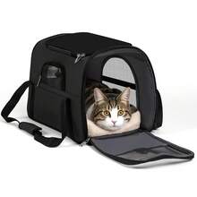 Secure Zipper Anti-Escape Pet Carrier Backpack | Spacious Ventilated Foldable Cat/Dog Travel Bag | Car & Airline Approved Collapsible Cage With Breathable Design - màu đen - Xem 9