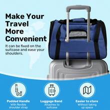 Secure Zipper Anti-Escape Pet Carrier Backpack | Spacious Ventilated Foldable Cat/Dog Travel Bag | Car & Airline Approved Collapsible Cage With Breathable Design - 深藍色 - 查看 5