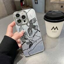 Funda para teléfono (1 unidad) Compatible con todos los modelos 16/15/14/13/12/11 (incluidos 13/14 Pro/15 Plus/16 Pro). Este nuevo y brillante modelo cuenta con tecnología IMD Laser, protector de lente de alta calidad y un diseño híbrido de alta calidad, resistente a los golpes. - Blanco - Ver 6