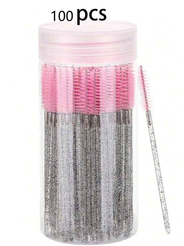 100/50pcs Eyelash Brushes, Mascara Brushes (With Container), Bendable Disposable Eyebrow Brushes, Eyelash Extension Brushes, Eyebrow Brushes, Castor Oil Brushes (Not All SKUs Are In Bottles) (Multiple Colors Available) - Multicolor - View 14
