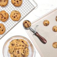 Scoop, Cookie Scoop,Hafan 304 Stainless Steel Icecream Scoops With And Non-Slip Wood Handle,, Mashed Potato Scooper, Fruits, Cookies,Baking