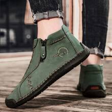 Low-Top, Pure Handcrafted Men's Casual Business Shoes And Outdoor Sports Shoes - màu xanh lá - Xem 7