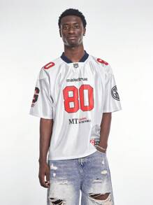 MT99 Sudadera deportiva de cuello en V MT99, con alta elasticidad y sin deformación, de manga corta en color blanco, con diseño estilizante de moda para ropa deportiva
