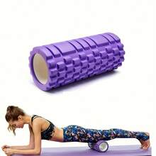 1 Foam Roller Yoga Column Fitness Yoga EVA Foam Roller Yoga Stick Deep Tissue Massage Roller, Suitable For Back And Leg Muscle Exercise, Pain Relief And Flexibility Improvement - 紫色的 - 查看 7