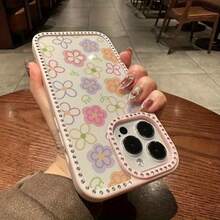 Funda para teléfono 1PC Teléfono Bling de Doble Cara, Parte Trasera Dura Suave a Prueba de Golpes, Multicapa, TPU + PC, Compatible con 16/15/14/13/12/11 Pro/Plus - transparente - Ver 2