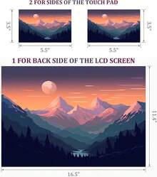 Laptop Skin Sticker Decal,16.5 17 17.3inch Laptop Netbook PC Notebook Universal Vinyl Reusable Skin Sticker Cover Personalized Art Case Protector, Sunset Peak,7367850 - 金色 - 查看 9