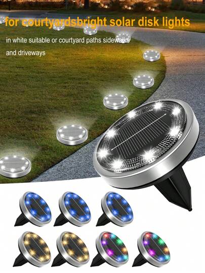 Outdoor Solar Ground Lights, Solar Path Lights, Solar Lawn Lights, Solar Garden Lights, Solar Walkway Lights, Solar Lighting, IP65 Waterproof Ambient Lights, Suitable For Courtyards, Villas, Sheds, Gardens, Terraces, Parties, Picnics, Halloween Festivals, And Other Lighting Applications.