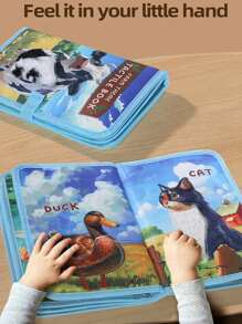 Libro táctil y sensorial para niños - Juguete educativo, libro de aprendizaje 3D y educación temprana cognitiva para niños y niñas, libro de tela para bebés y niños pequeños - Regalos para fiestas infantiles y útiles escolares para vacaciones