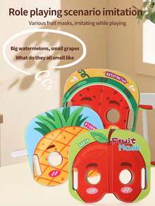 1pc Infant Funny Face Mask Felt Cloth Book, Early Education Cognitive Cards, Parent-Child Interactive Face-Changing Hole Book, Baby Early Education Face Changing Intelligent Interesting Toy - Multicolor - View 8