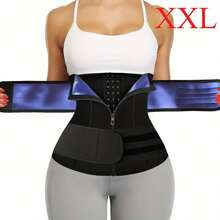 ARUNOW 可调节女士塑身衣，具有 3 层，旨在增强排汗和修剪腰部，具有银色桑拿效果，可用作紧身胸衣腰部训练器。