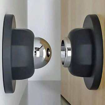 [Magnetic Door Stop] Easy To Install, Durable Silicone Advanced Magnetic Door Stop Set Securely Fixed, No Drilling Required Suitable For Wall And Floor Installation
