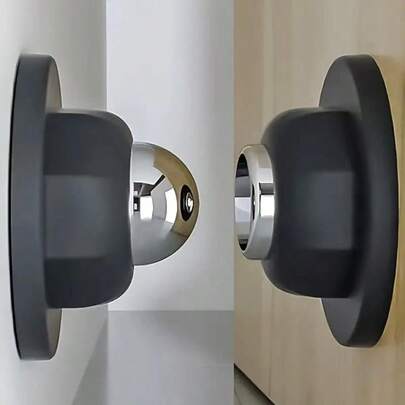 [Tope de puerta magnético] Fácil de instalar, juego de tope de puerta magnético de silicona avanzado y duradero, fijado de forma segura, sin necesidad de perforar, adecuado para instalación en pared y piso