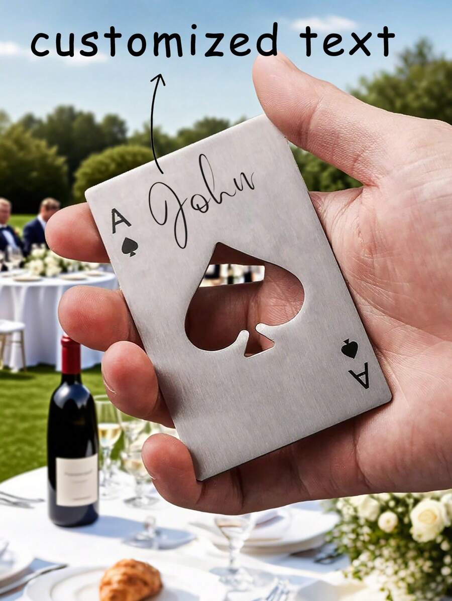 个性化开瓶器、扑克礼品、扑克开瓶器、派对小礼品、赌场扑克牌、伴郎求婚礼物、黑桃A、伴郎礼物、伴郎礼物、单身派对配饰、男友礼物、婚礼保存日期