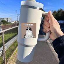 3-Inch "Cool Cat No Stress Just Vibing" Sticker - - Themed Vinyl Sticker With Stylish Feline Illustration For Laptops, Notebooks, Water Bottles, Cat Lovers' Spaces, And Chill Decor | Great For Cat Enthusiasts, Relaxation Seekers, Meme Fans, And Followers | Perfect For Showing Laid - Back Vibe, Adding Fun Flair, And Celebrating Feline Coolness | Fun Sticker For Cat - Related Good Vibes And Chill Imagery