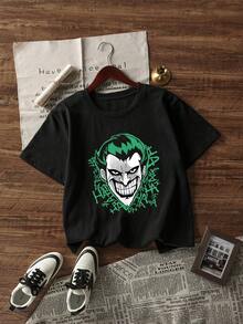 Áo thun nam tay ngắn thường ngày họa tiết hoạt hình Warner Bros Collab., Mùa hè - màu đen - Xem 1