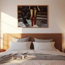 1 件高级时尚印刷品、奢华墙壁艺术、时装模特与海报、美学、现代时尚艺术、杂志印刷品、无框