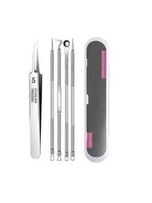 1/2/3 件 5 号超细黑头去除镊子，美容院面部护理工具、包、收纳包、收纳袋