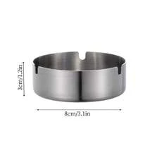 6 PEÇAS Cinzeiros Circulares Clássicos - Feitos de Aço Inoxidável, Duráveis e Elegantes com Acabamento Dourado, Design À Prova de Vento e Resistente a Quedas, Fácil de Limpar, Não Precisa de Eletricidade, Adequado para Casas, Hotéis, Cafés, Karaokês - Presentes de Feriado Perfeitos, Acessórios de Banheiro de Hotel, Itens Elegantes, Materiais Fáceis de Limpar (Dourado, Prata)