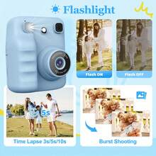 Instant Camera For Kids, Instant Print Camera With Photo Paper, Suitable For 3-12 Years Old Boys And Girls Christmas And Birthday Gifts, Children's Camera Toy, 1080P HD Dual Cameras With Flash, Music, Games, Selfie Mode, Delayed Print (10s/5s/3s), Suitable For Christmas, Birthday And Back To School Gifts For Boys And Girls - Multicolor - View 8